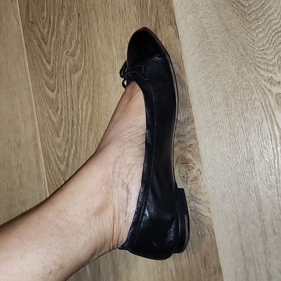 AGL BLACK MADE IN ITALY REAL LEATHER BALLET FLATS EUC EU39 - Picture 1 of 11